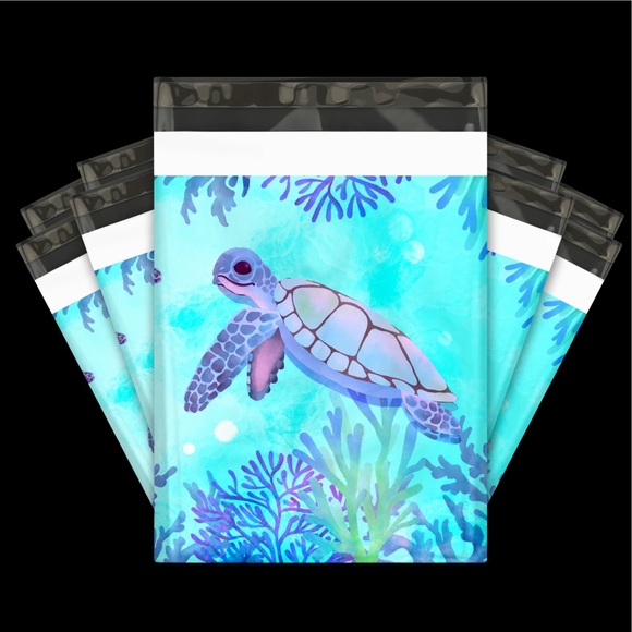 50 10X13 Poly Mailers Turtles Ocean Shipping Bags Envelopes Bags PRICE IS FIRM - Picture 8 of 9